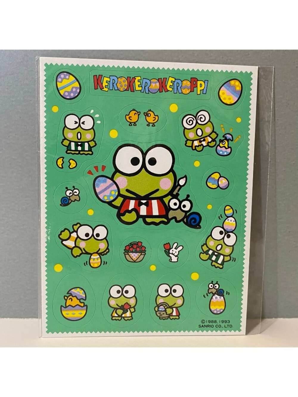 Vintage Sanrio 1993 Artbloom Keroppi Easter Stickers